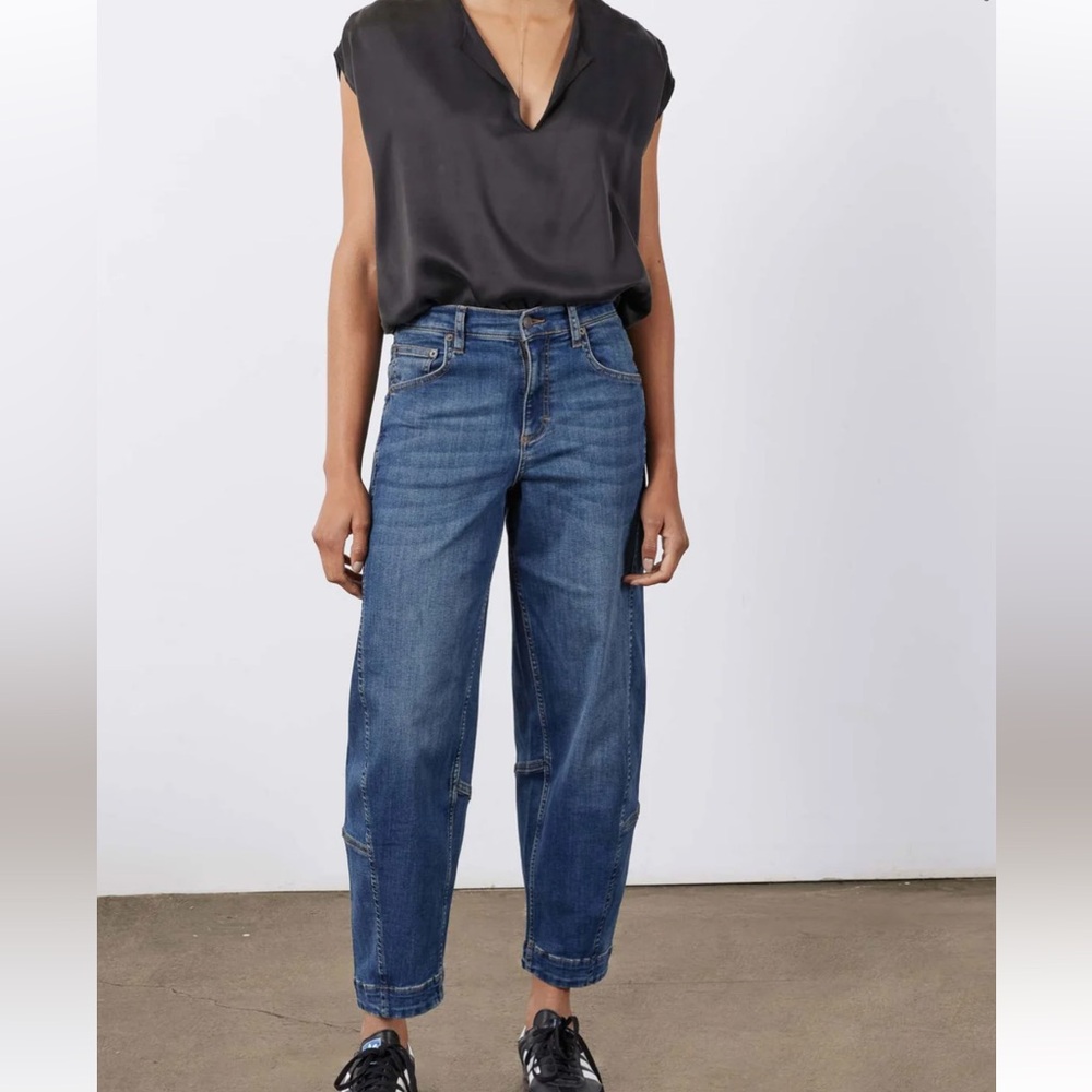 Ruti THE Petite ULTIMATE BARREL LEG JEANS 2.0 in Indigo 2P NWT